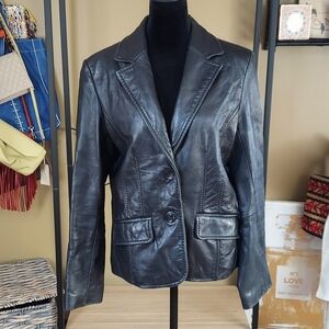 Women's Izod Genuine Leather Jacket Size M